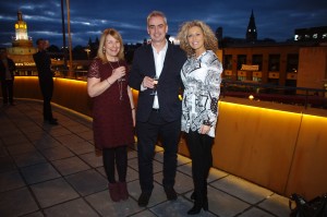 Gillian Miller, Paul Monaghan and Suzanne Collins on new terrace