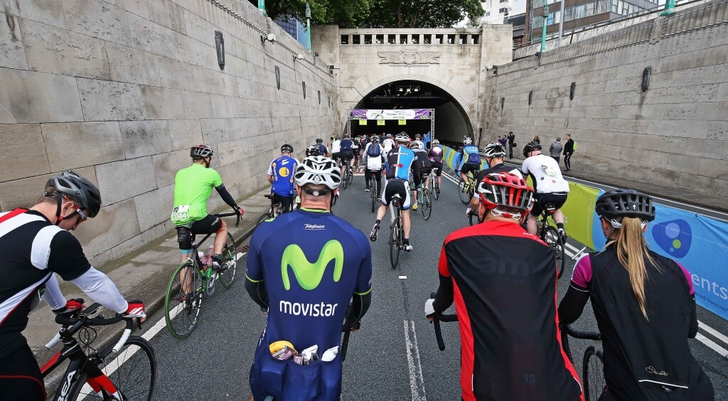 Liverpool to Chester Bike Ride with the start at Birkenhead Tunnel going through Parkgate and Neston finishing in Chester. Images by Gareth Jones