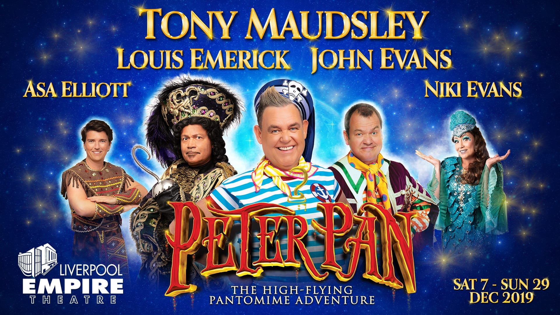 The full cast of the Liverpool Empire Christmas Panto, Peter Pan, has