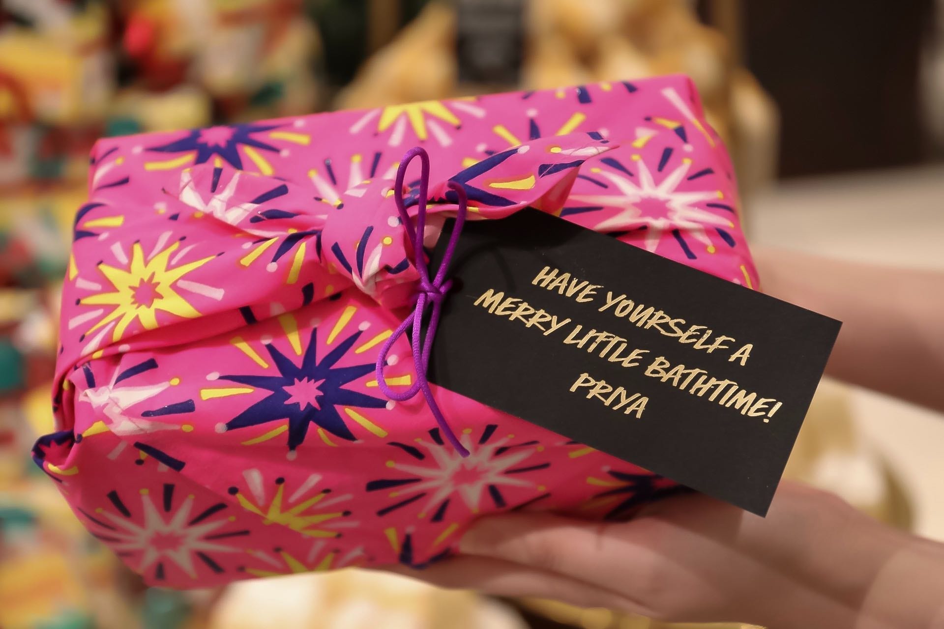 You can personalise your gifts at Lush this Christmas