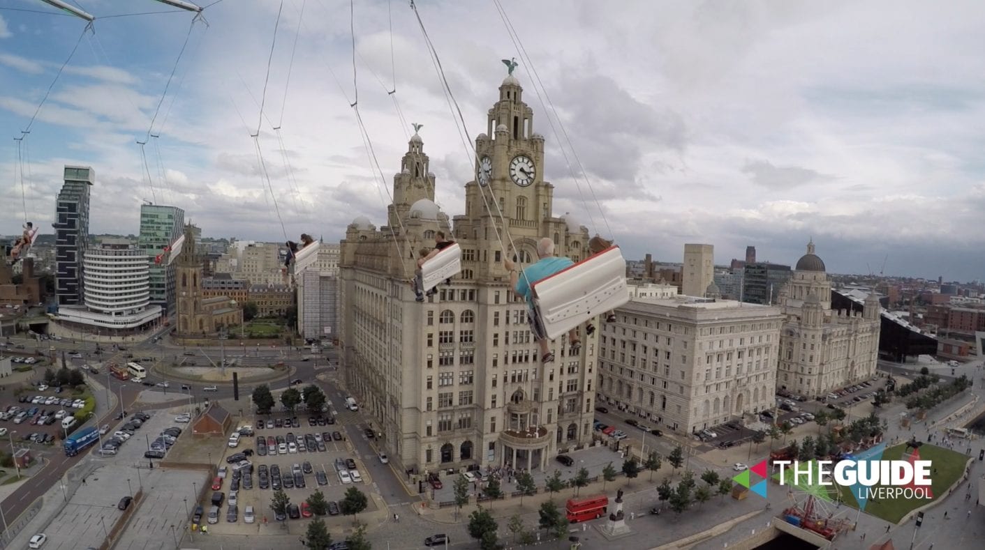 Sky Swing for local Charity at the Liverpool Village