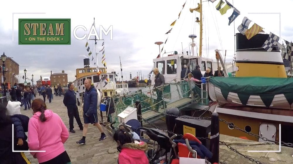 Watch as our Steam on the Dock Cam takes you on a tour around Albert Dock