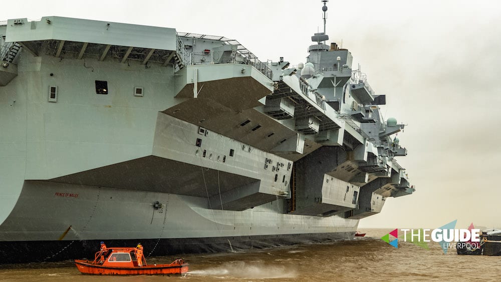 Watch as HMS Prince of Wales arrives in Liverpool