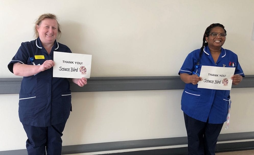 Scouse Bird raises over £14k for local NHS heroes