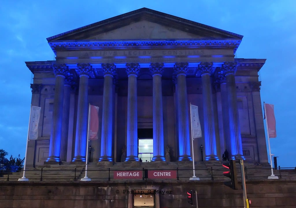 Liverpool buildings light up blue and flags lowered to honour Aintree Hospital Staff Nurse Liz Glanister