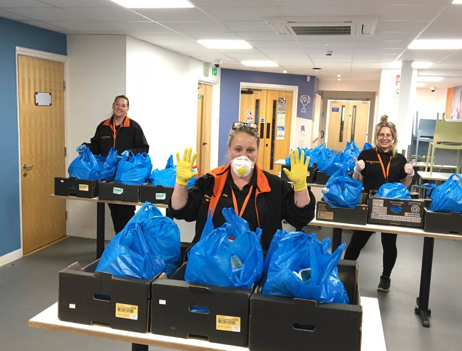 Everton in the Community has teamed up with Community Shop to deliver emergency food parcels