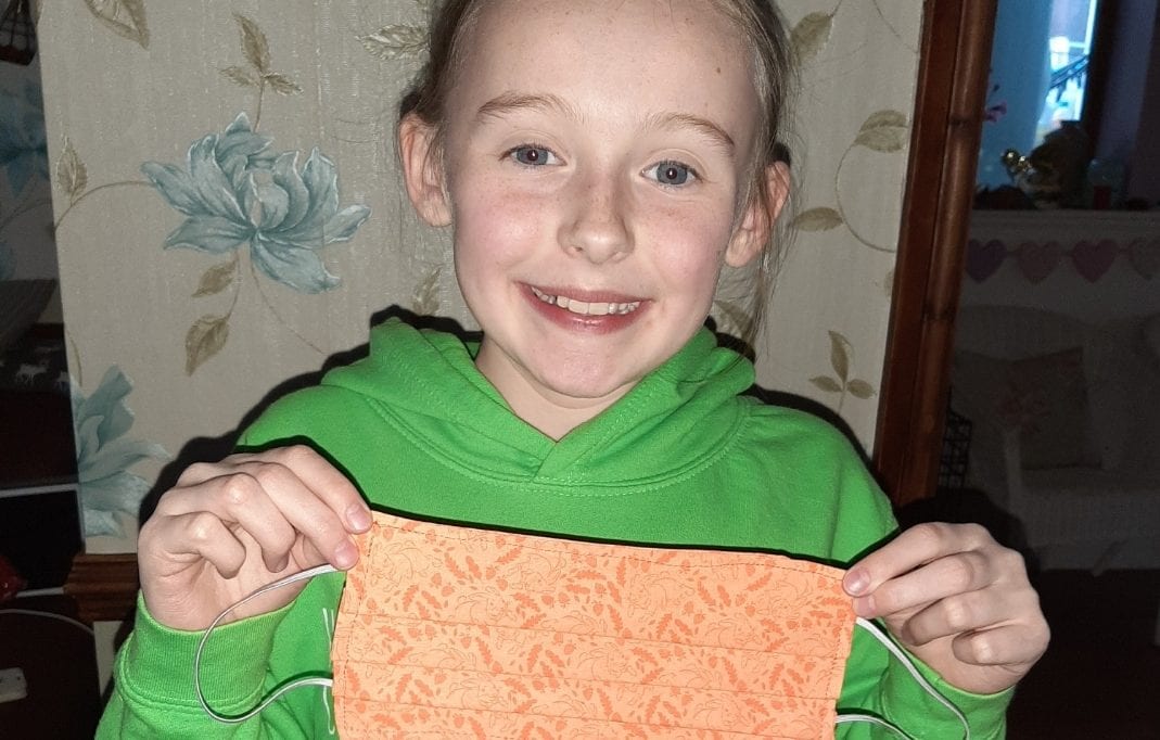 This 11 year old from Old Swan is sewing her own face masks for the NHS
