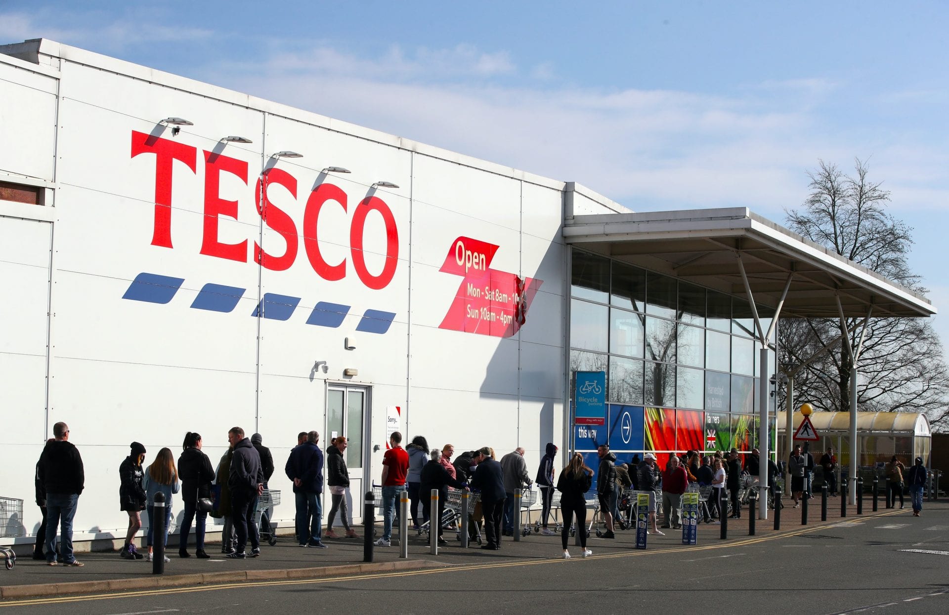 Tesco to increase delivery slots and to start testing shop workers for coronavirus