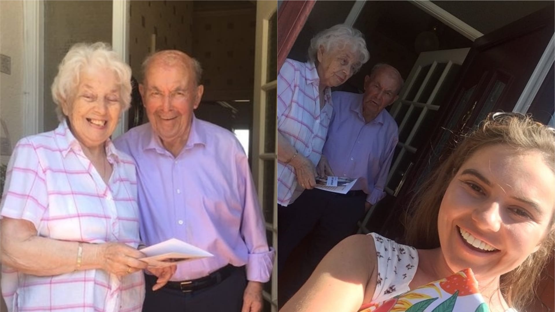 Wirral trainee teacher reunited with grandparents on their 63rd wedding anniversary