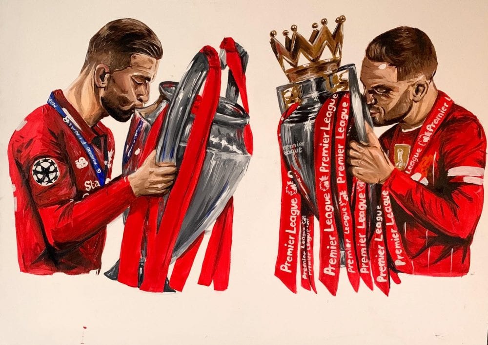 A Liverpool art student has been wowing Premier League Footballers with her paintings