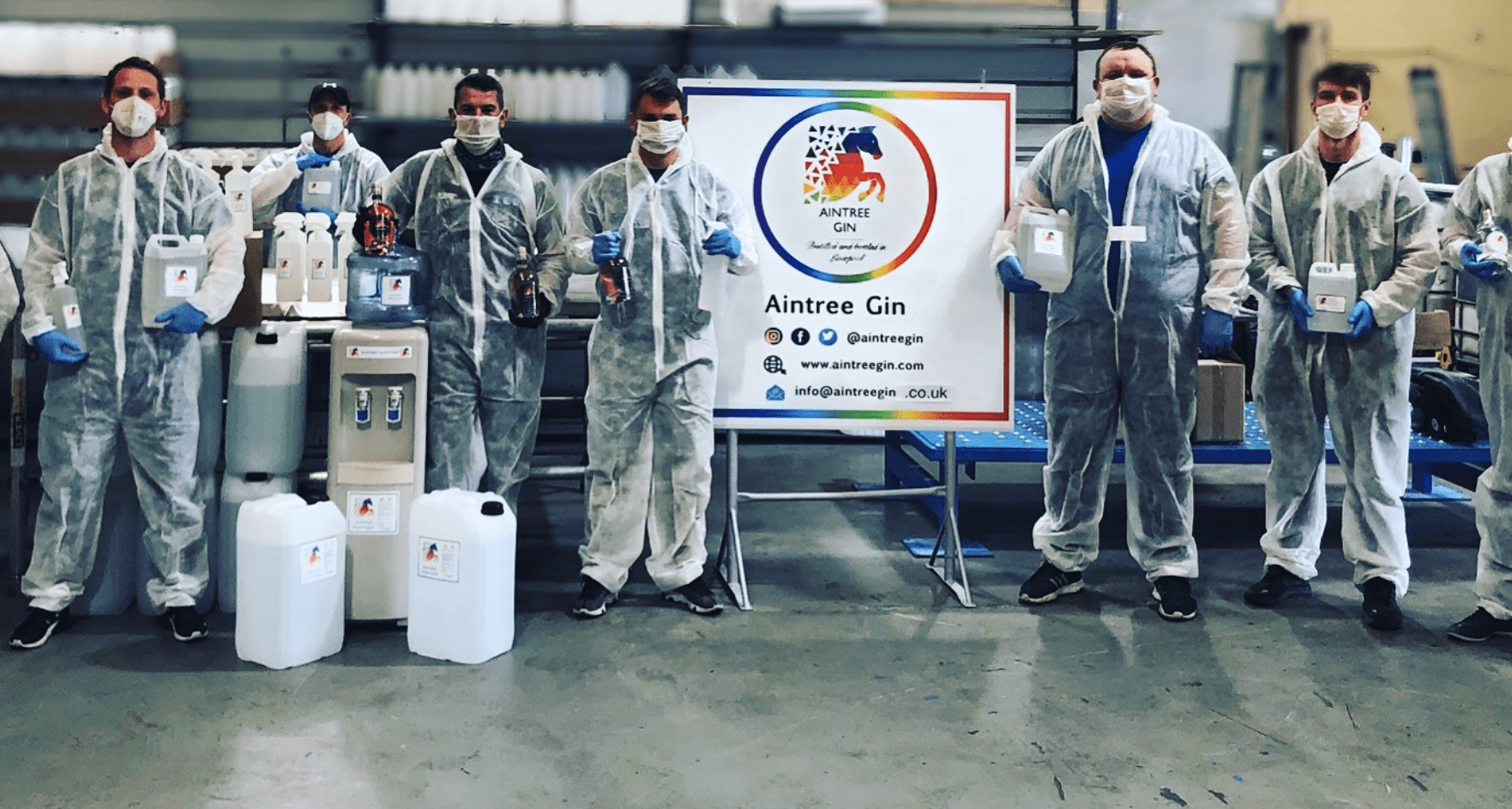 Liverpool’s Aintree Gin has now donated over 3000 litres of sanitiser to frontline workers