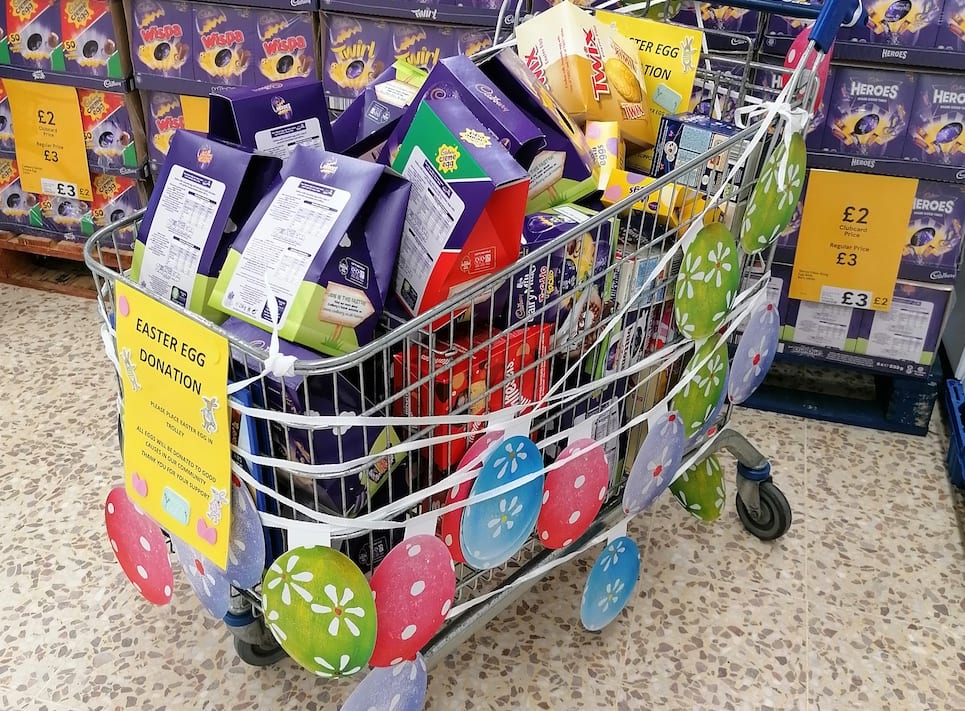 Tesco Heswall donates almost 500 easter eggs to local causes