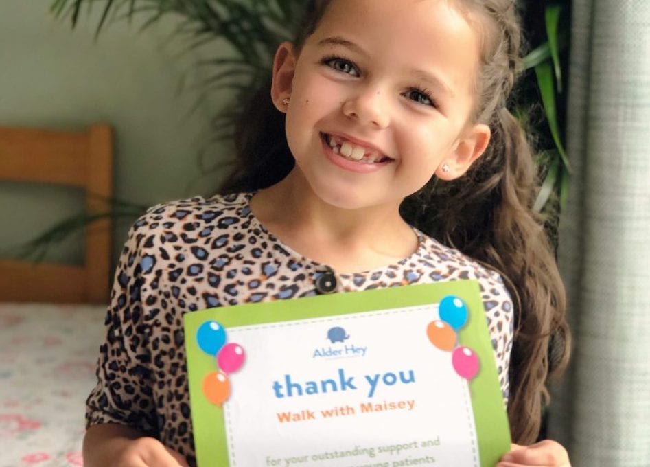 Meet Maisy who’s raised £10,000 for Alder Hey