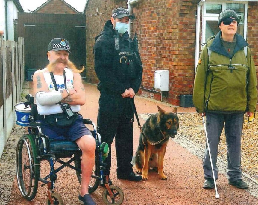 Former Merseyside policeman and dog handler who’s virtually blind walks 300,000 steps in a month for Maggie’s