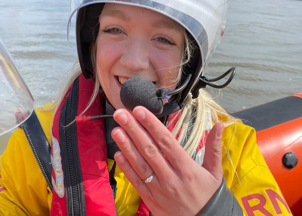 New Brighton RNLI lifeboat crew swap alarm bells for wedding bells