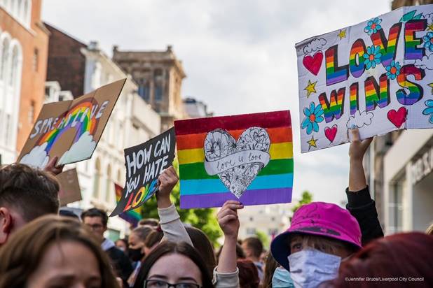 Liverpool uses art to send out anti-hate crime messages for Pride weekend