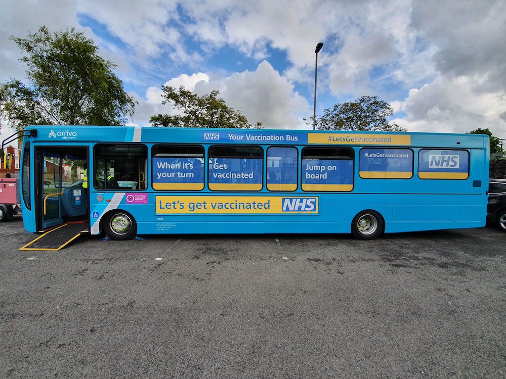 The NHS Vaccination Bus is in Bootle today where you can walk-in for your jab