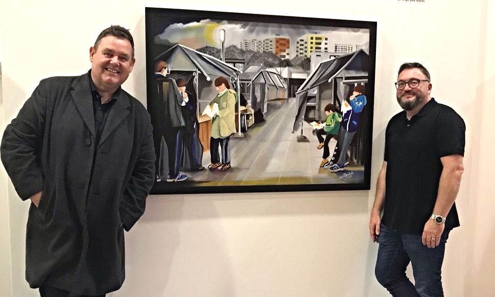 TV star Tony Maudsley helps local artist achieve £15k fundraising goal for The Walton Centre Charity