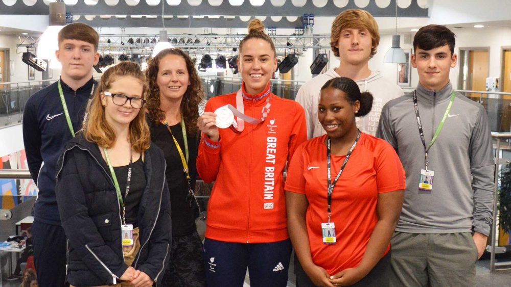 Paralympian Beth Munro visits Hugh Baird College to inspire the next generation of athletes