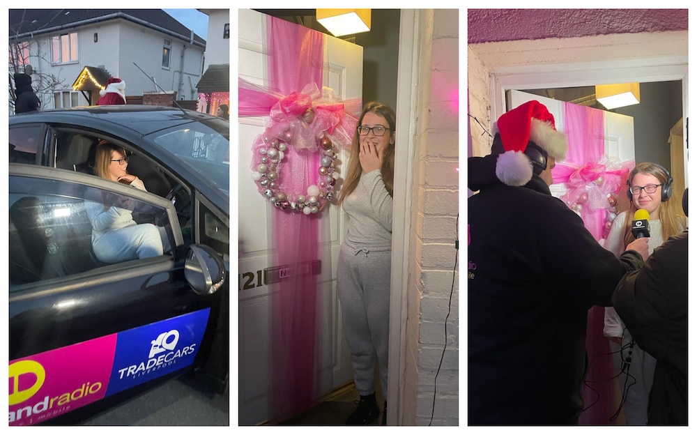 In Demand Radio surprises 20-year old carer with new car filled with gifts