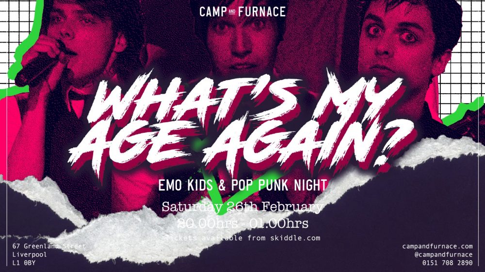 What’s My Age Again? Emo Kids & Pop Punk Night
