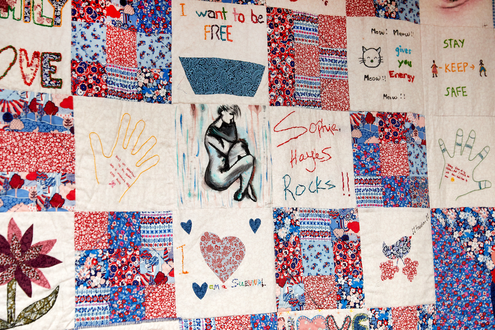 Survivors of modern slavery collaborate on powerful new quilt The