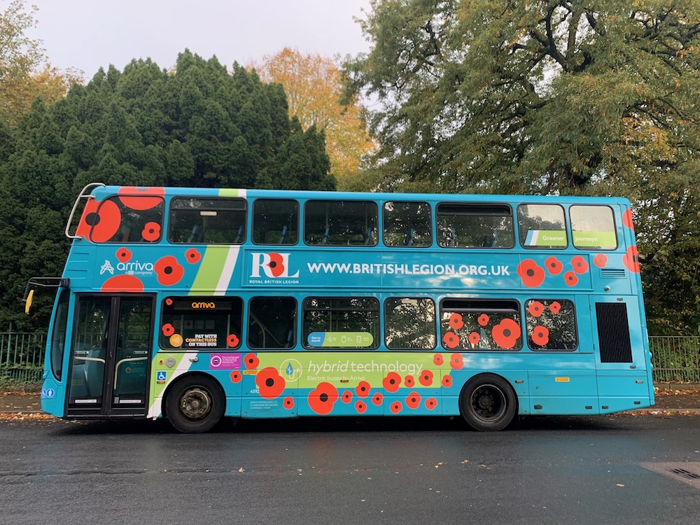 Arriva is offering free transport to armed forces on Remembrance Sunday