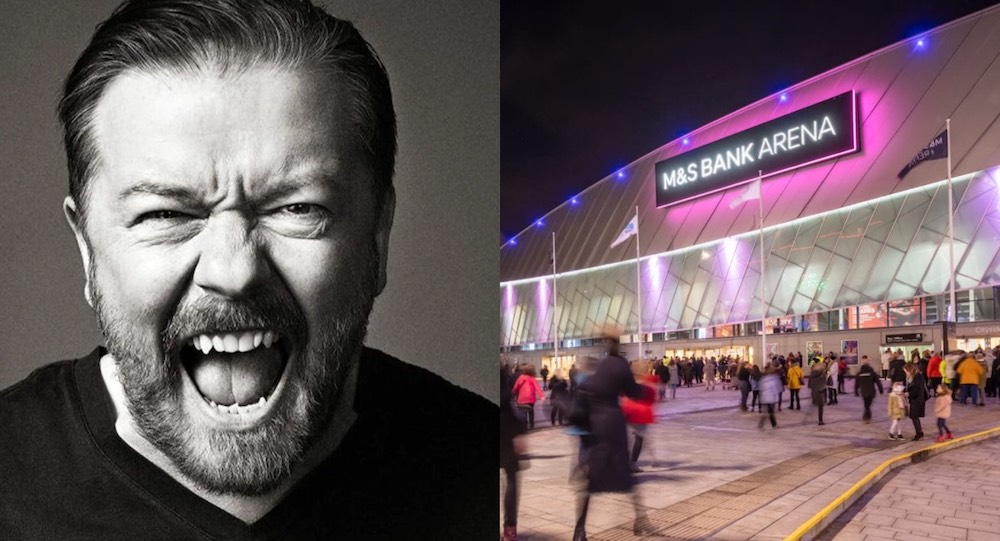 Ricky Gervais is coming to Liverpool’s M&S Bank Arena wit his new tour
