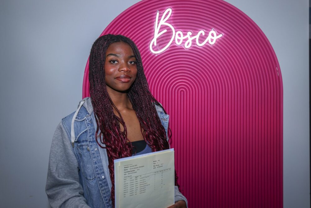 GCSE Results Day - St John Bosco Arts College student, Ronna Oghogho Aibangbee