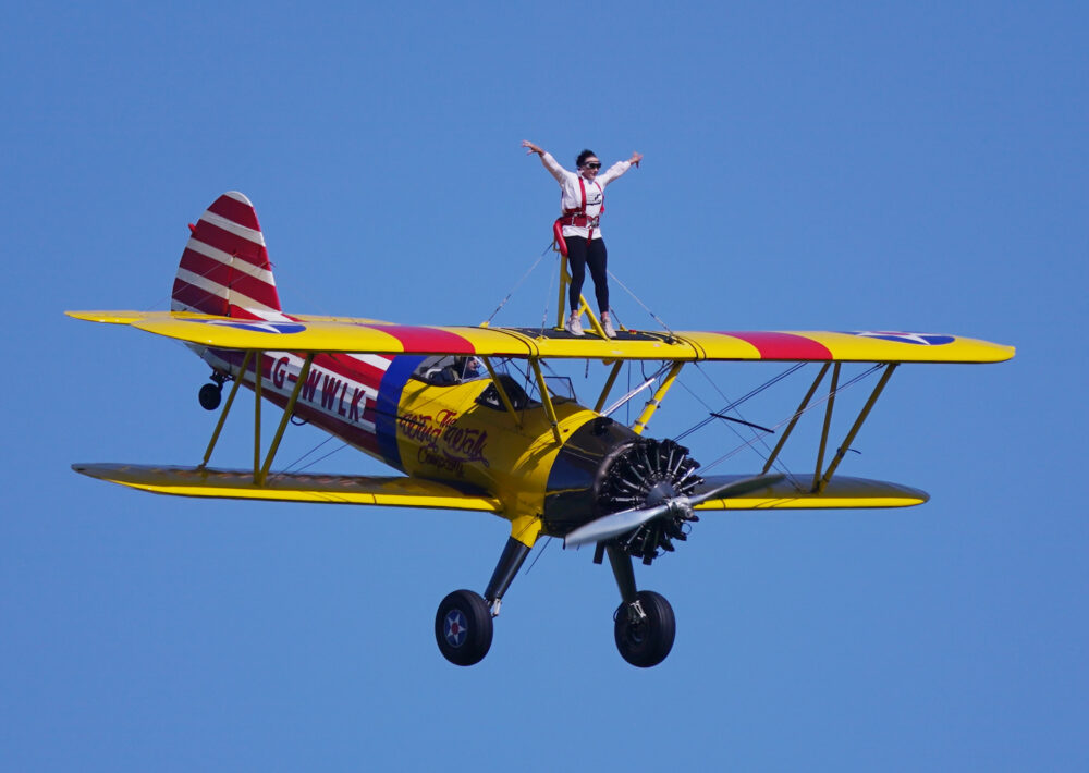 Strictly Come Dancing Judge Shirley Ballas - wing walk. Credit: PA
