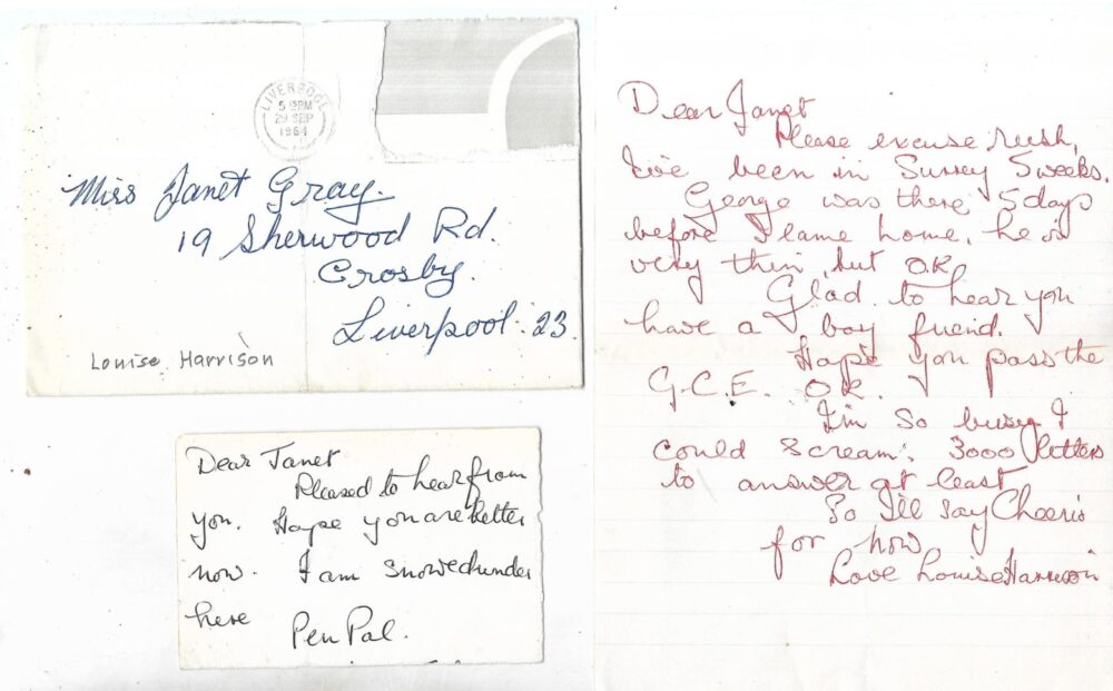 George Harrison: Mother answers fan mail. Credit: PA
