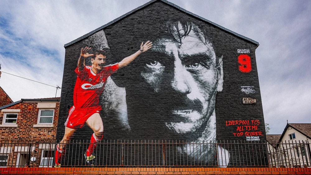 Ian Rush Mural - Alloy Road - Liverpool Fc
