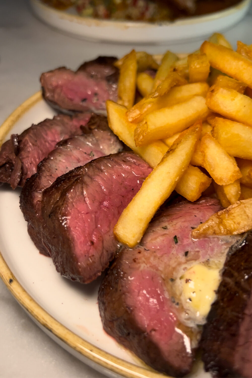 Steak & frites at Epicerie fine.