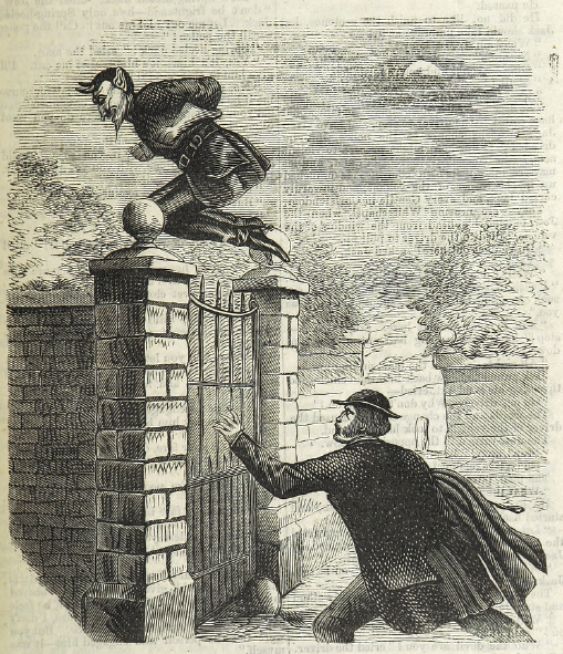 Illustration of Spring-heeled Jack, from the serial Spring-heel'd Jack: The Terror of London. Credit: Wikipedia