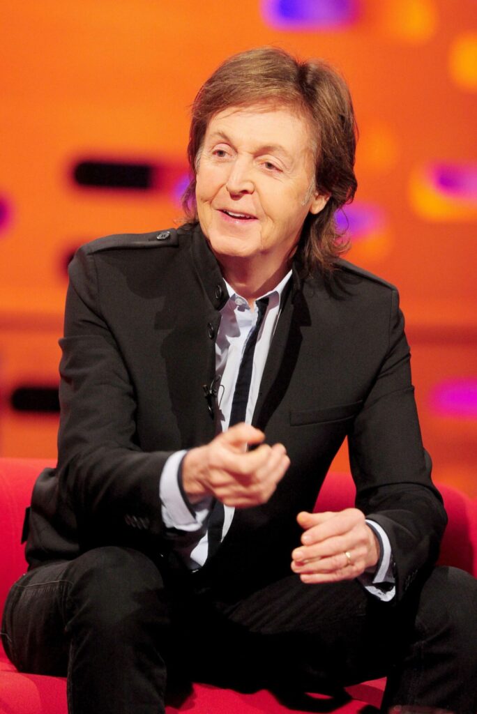 Paul McCartney during the filming of the Graham Norton Show at the London Studios London. Credit: PA