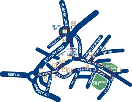 Huyton Map - Huyton Heritage Walks