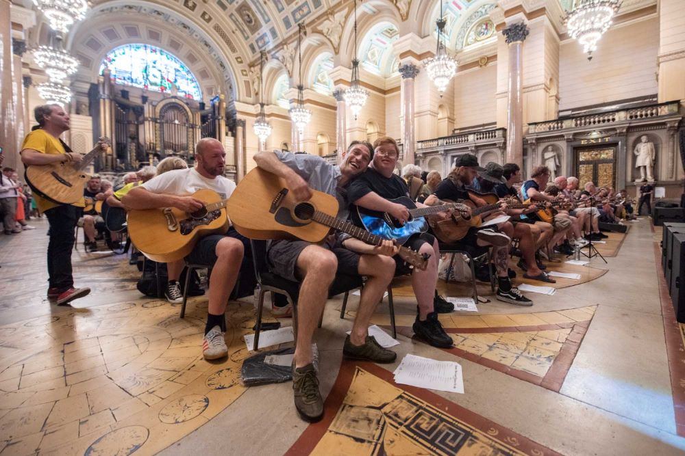 The Florrie fundraiser Guitarists June 2023. Credit: Big Guitar-In / St George's Hall 