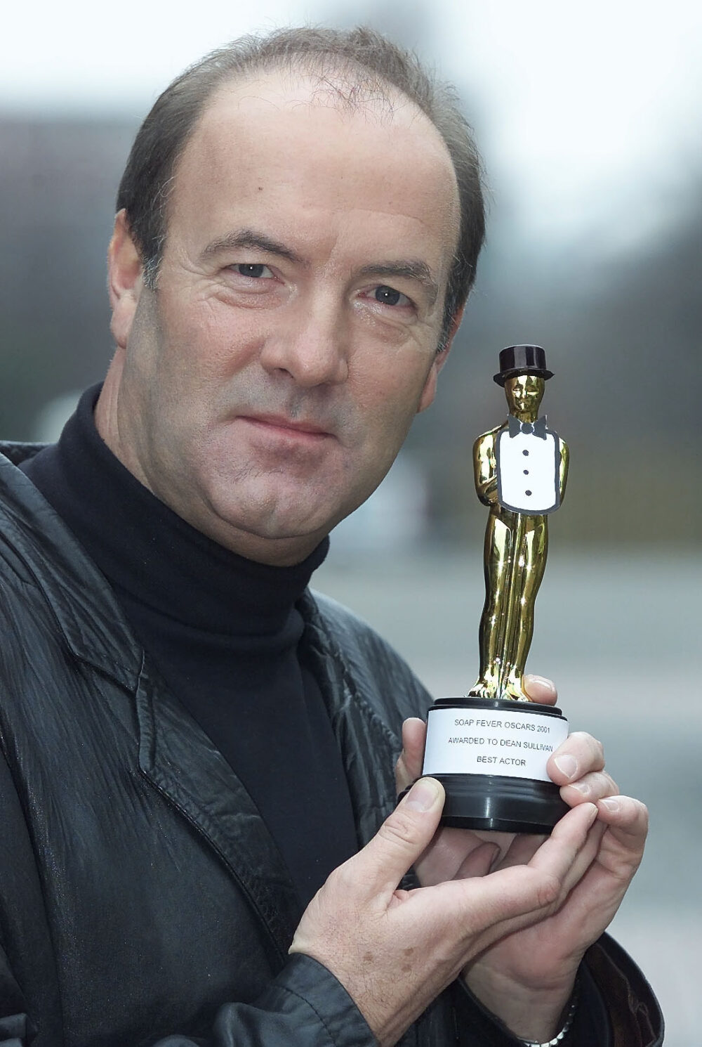 Brookside actor Dean Sullivan who plays Jimmy Corkhill, after he received his 'Soap Oscar' for best actor at the Granada Studios in Manchester. Credit: PA