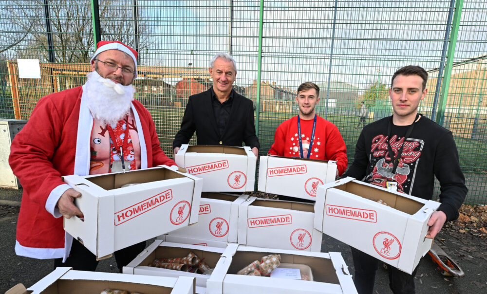 LFC Legend Ian Rush helps deliver Christmas dinner hampers to over 2000 local families