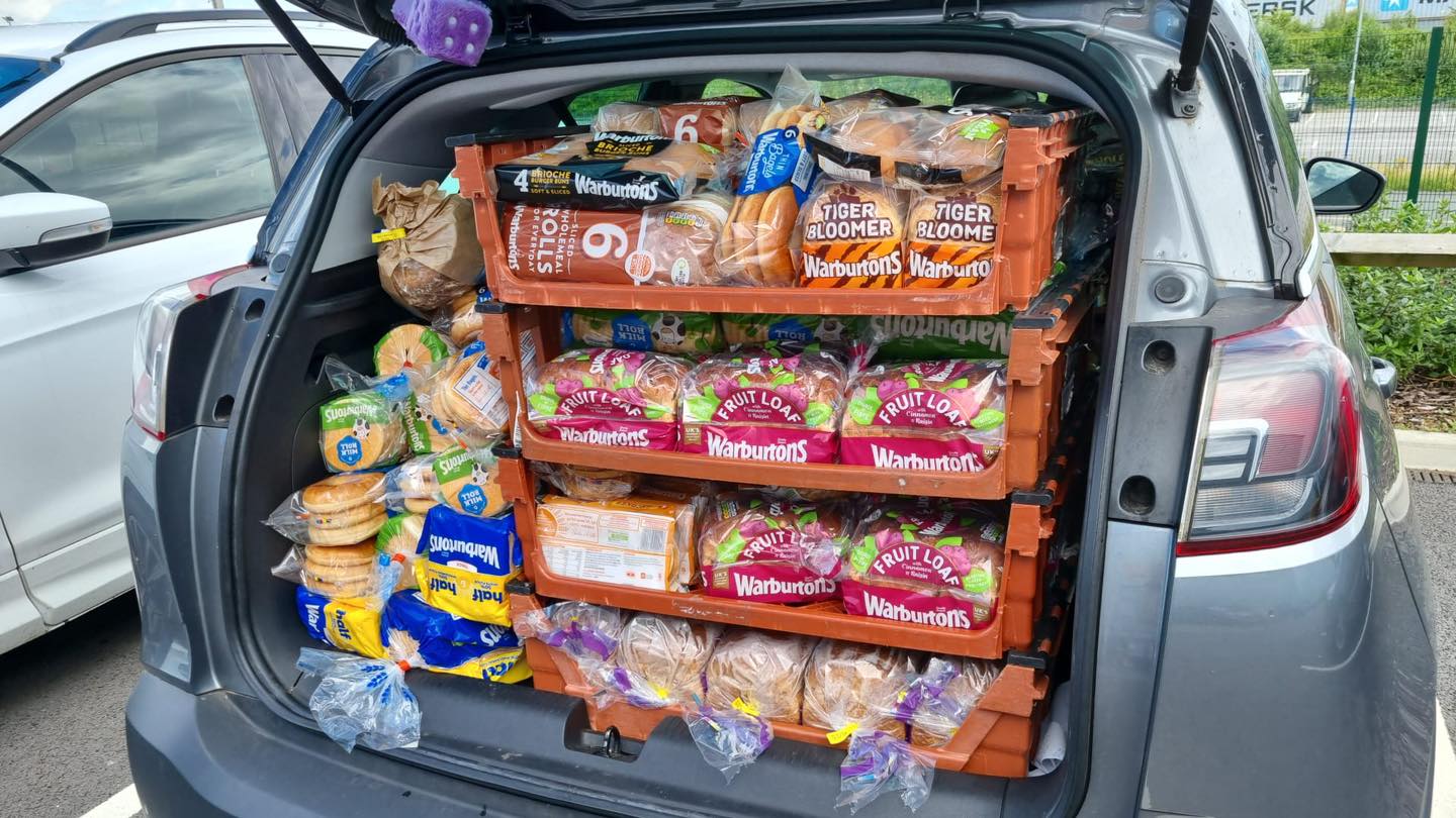 Huge amounts of leftover supermarket Christmas food is being given away