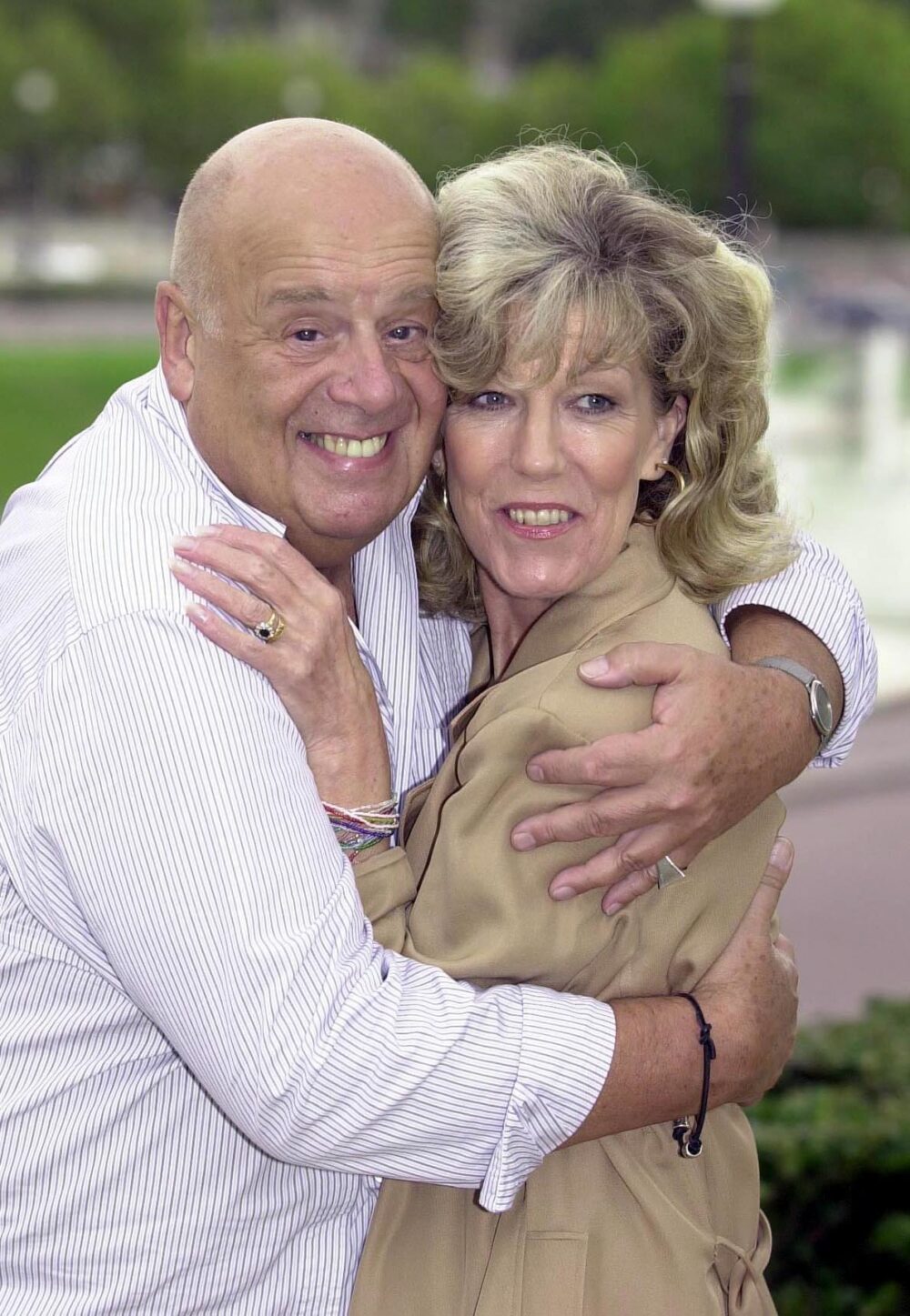 Coronation Street stars (L-R) Fred played by John Savident and Sue Nicholls as Audrey. Credit: PA