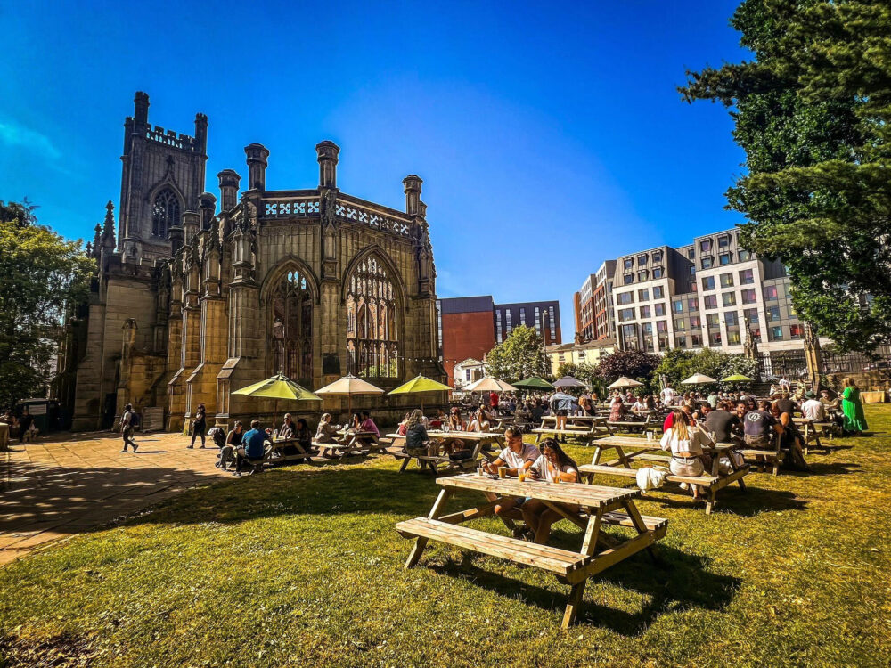 Bombed Out Church Garden Bar & Cafe - pic by @dmpliverpool