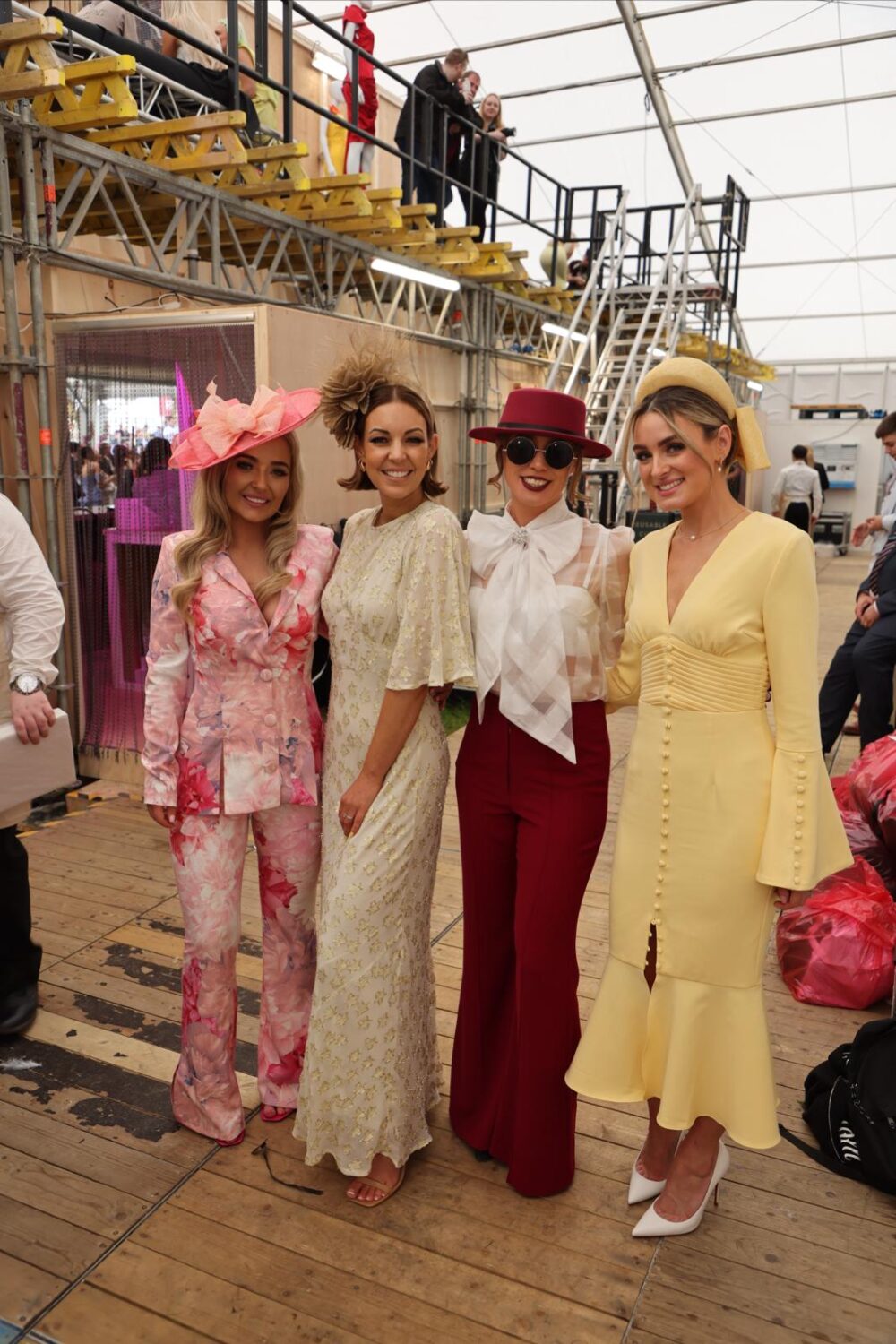 This Year's Style Awards winners with judge Gemma Cutting (L-R)Ainsley Briscoe, Gemma Cutting, Sally Ann Morgan, and Claire Illingworth - Grand National Festival - The Guide Liverpool