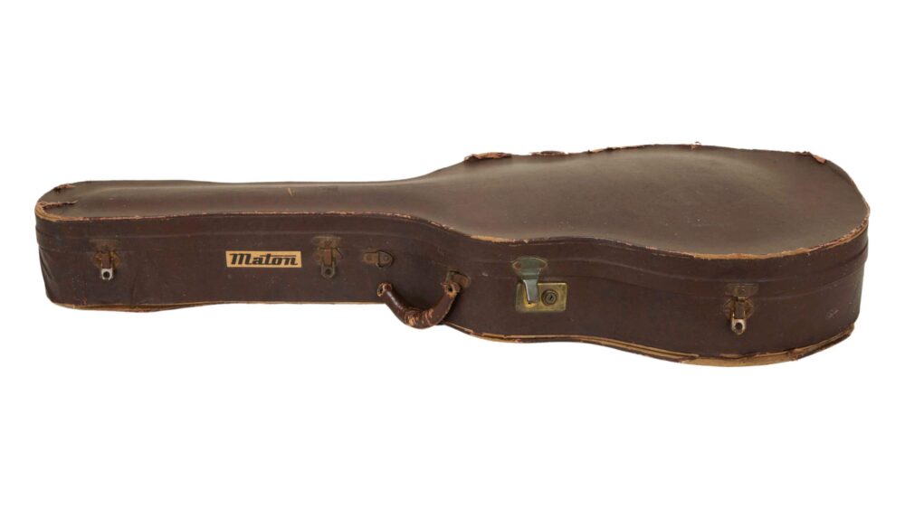The guitar’s Maton Australian-made case. Credit: Julien’s Auctions / PA