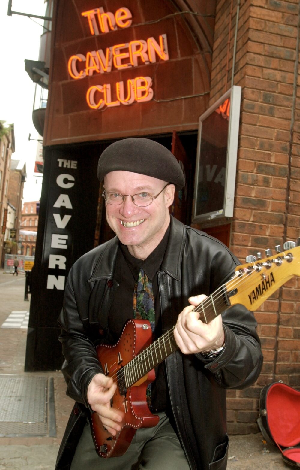 David Bash plays his guitar outside the Cavern Club. Credit: International Pop Overthrow Festival
