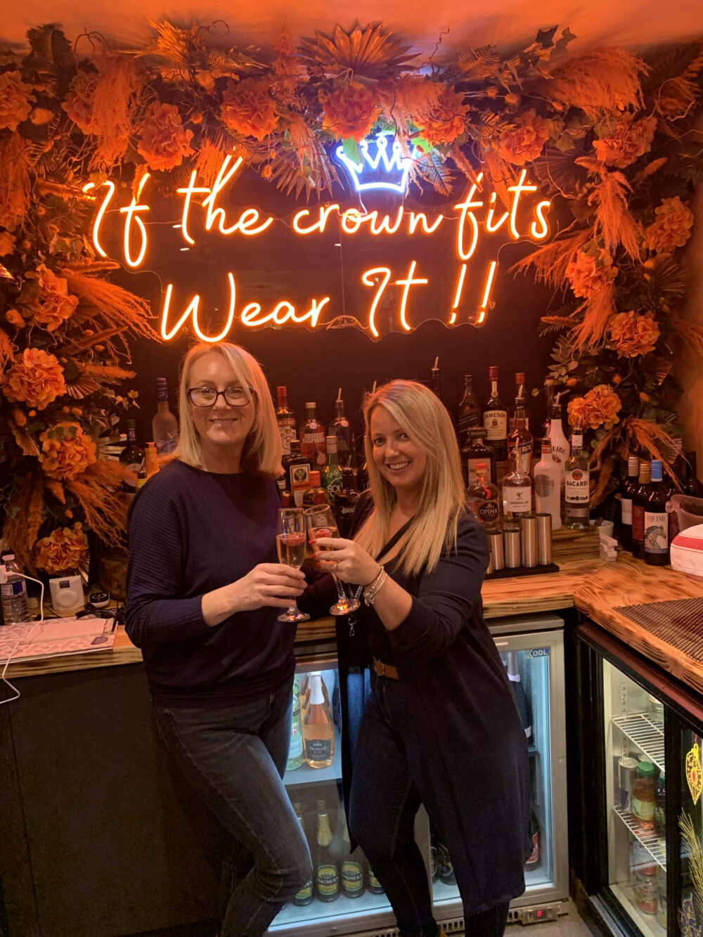 Lynn and Cath behind the bar at the Queens Nook in Crosby