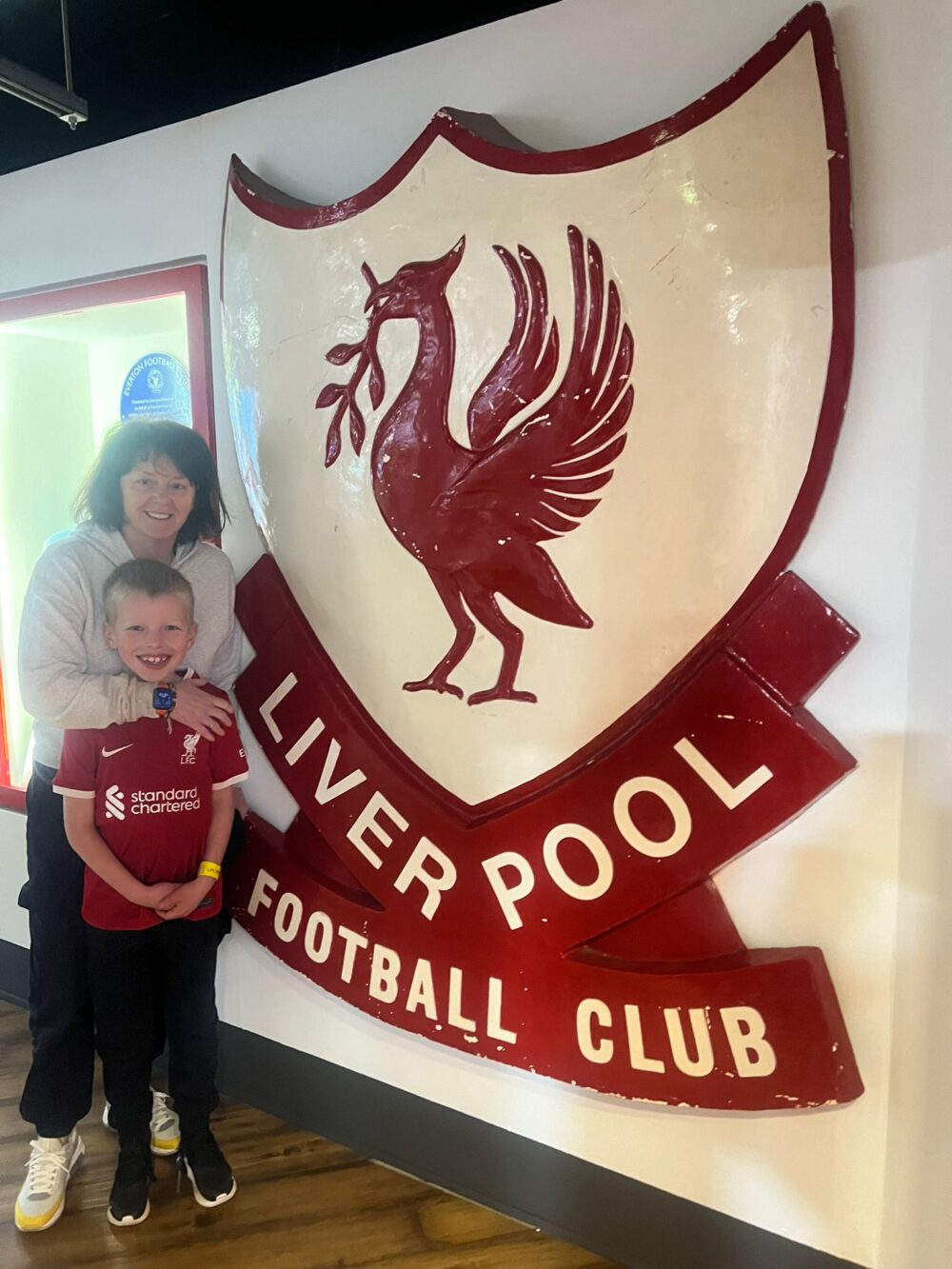 Molly at Anfield with nephew Lukas