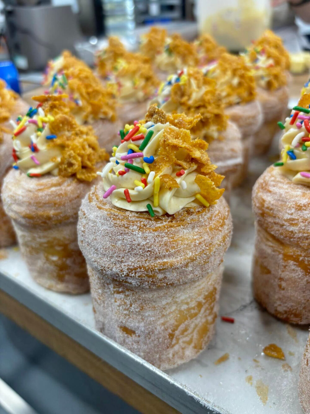 Cereal Milk Cruffin. Image provided by Pastille Bakery