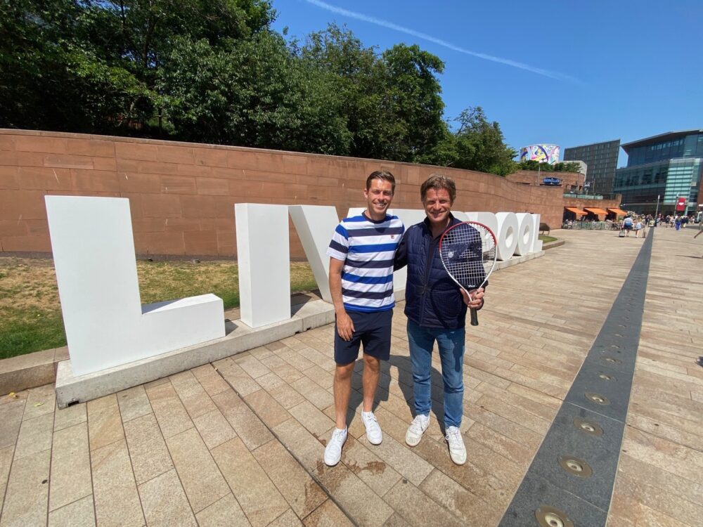 Neal Skupski (L) and Anders Borg (R). Image provided by The Qube Liverpool International Tennis Tournament