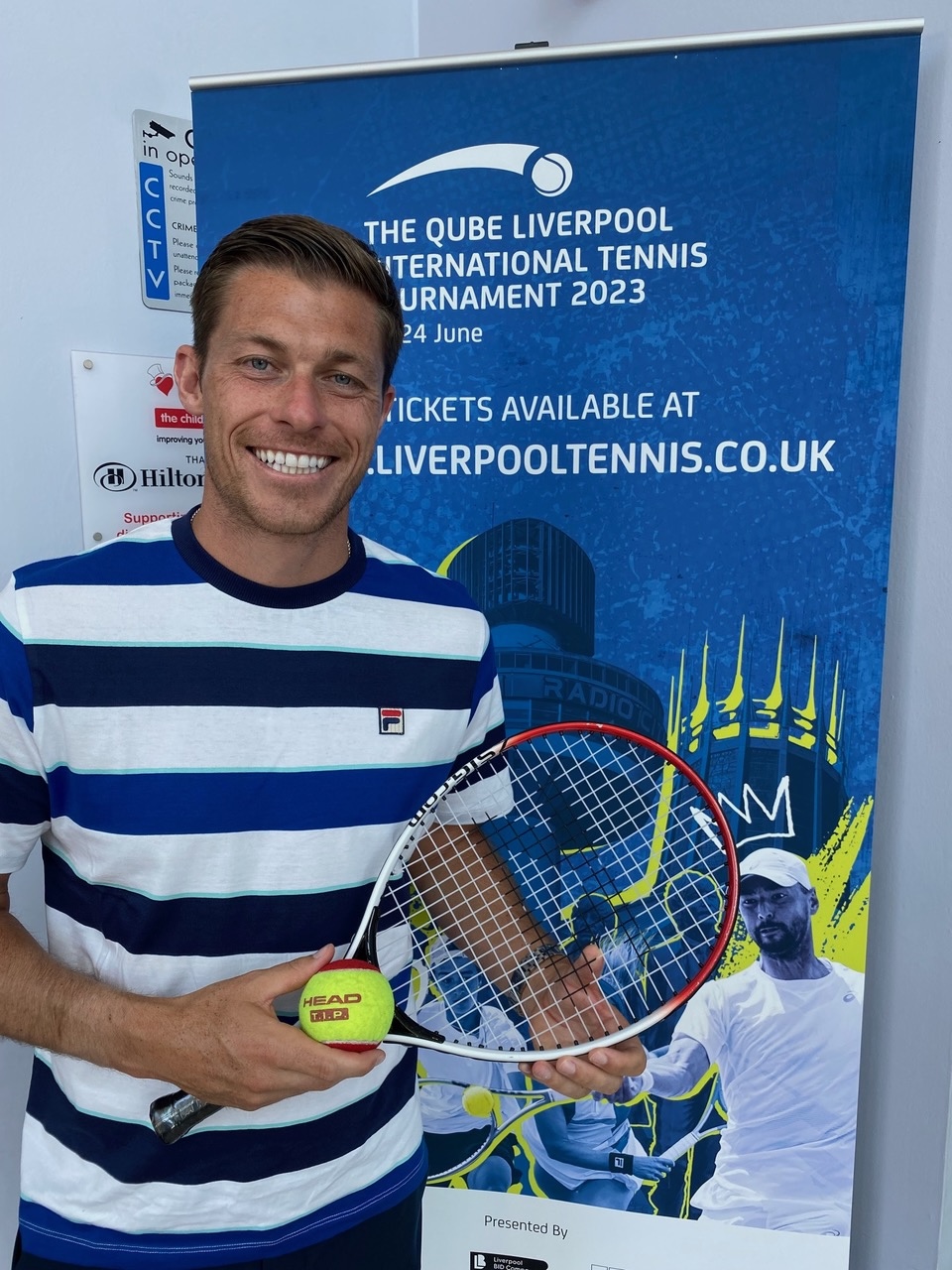 Neal Skupski. Image provided by The Qube Liverpool International Tennis Tournament